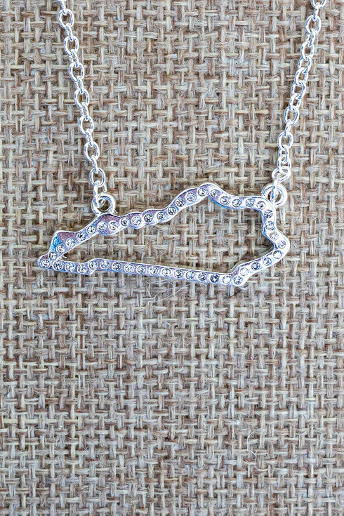 Kentucky Luxe Crystal Silvertone Necklace