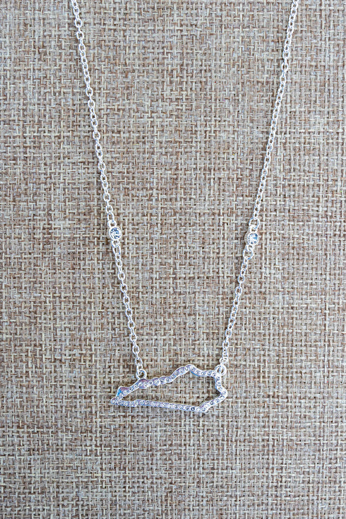 Kentucky Luxe Crystal Silvertone Necklace
