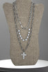 Cowgirl Grace & Glam Silvertone and Pearl Layered Necklace