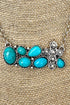 Turquoise Outlaw Grace Silvertone Necklace
