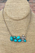 Turquoise Outlaw Grace Silvertone Necklace
