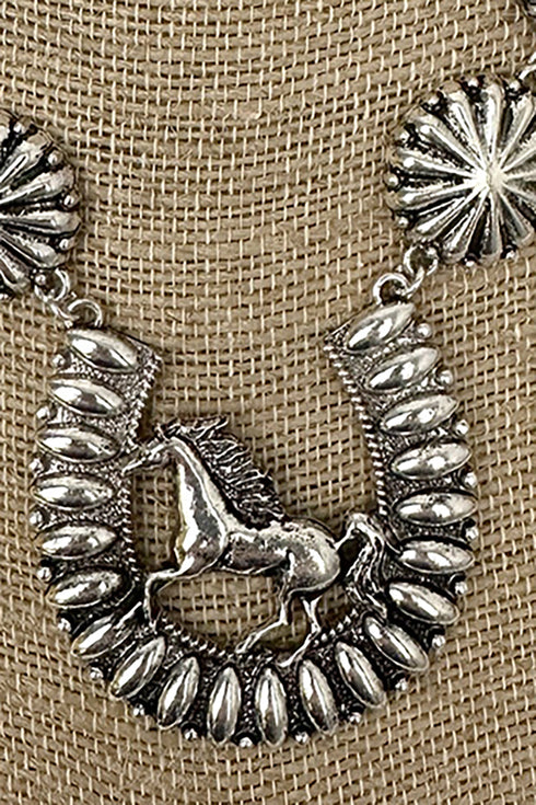 Runway Reins Silvertone Necklace