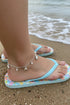Palma Pearl Seashell Silvertone Charm Anklet