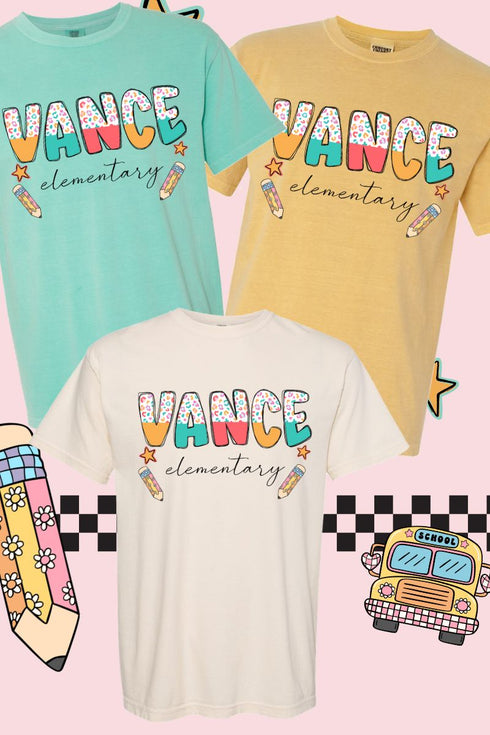 Funky Leopard Vance Elementary Comfort Colors Adult Ring-Spun Cotton Tee