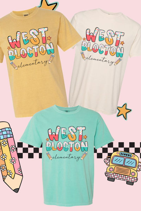 Funky Leopard West Blocton Elementary Comfort Colors Adult Ring-Spun Cotton Tee