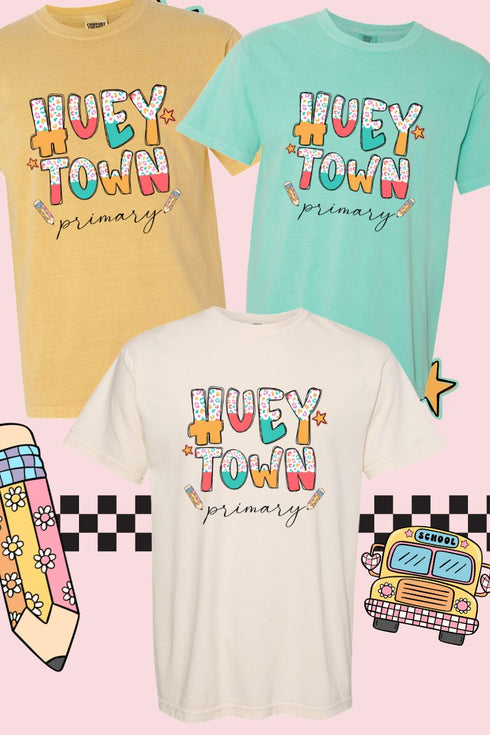 Funky Leopard Hueytown Primary Comfort Colors Adult Ring-Spun Cotton Tee