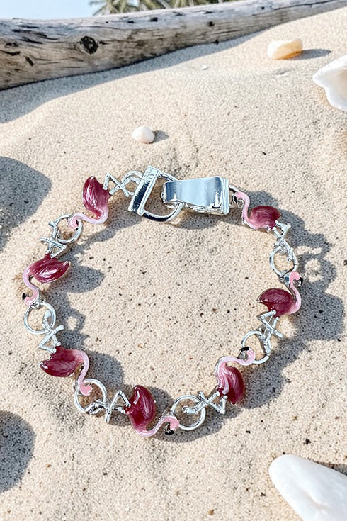 Tidebound Pink Flamingo Magnetic Bracelet