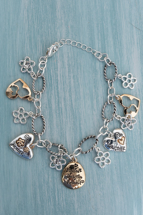 Generations of Love Two-Tone Charm Bracelet