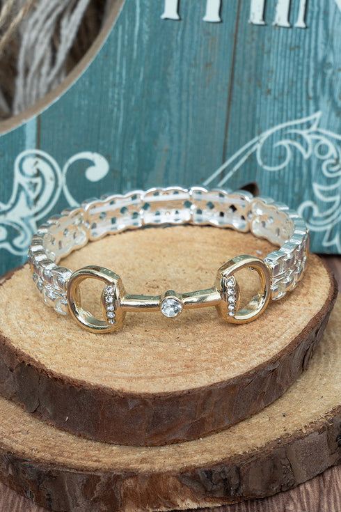 Bridle & Shine Crystal Two-Tone Bracelet