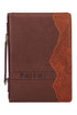 Faith Burnt Chestnut Faux Leather Large Bible Cover