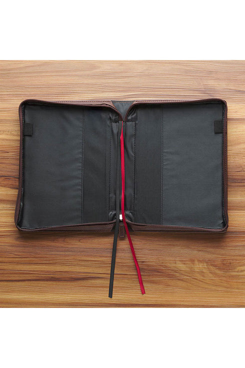 Faith Burnt Chestnut Faux Leather Large Bible Cover