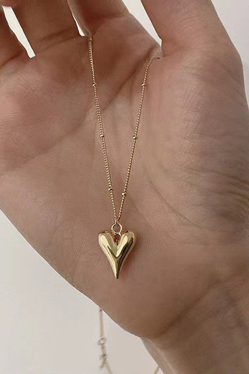 Sweet Intent Goldtone Heart Necklace
