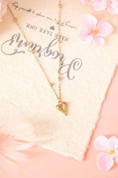 Sweet Intent Goldtone Heart Necklace
