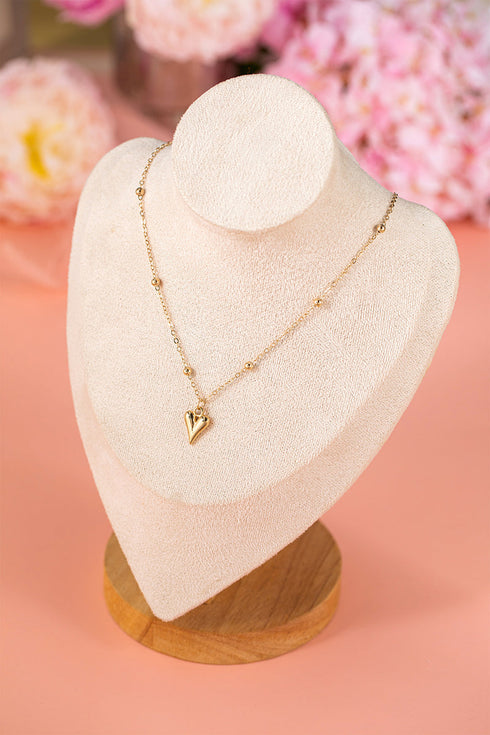 Sweet Intent Goldtone Heart Necklace