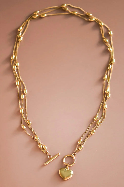 From The Heart Goldtone Necklace