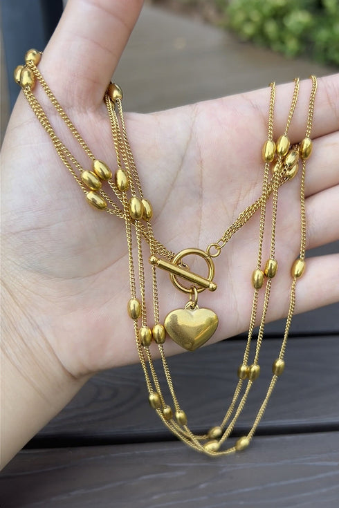 From The Heart Goldtone Necklace
