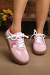 Walking On Sunshine Rose Red Lace Up Sneakers