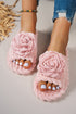 Pink Rose Reverie Corded Open Toe Slippers