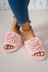 Pink Rose Reverie Corded Open Toe Slippers