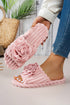 Pink Rose Reverie Corded Open Toe Slippers