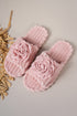 Pink Rose Reverie Corded Open Toe Slippers