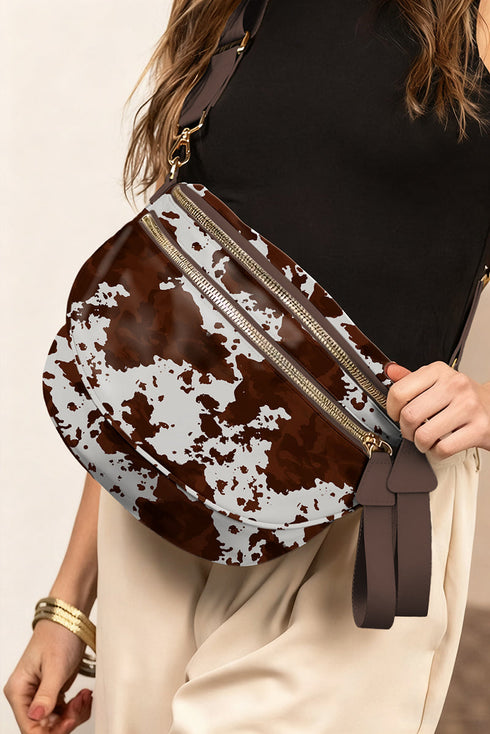 Mocha Curve Crossbody Bag