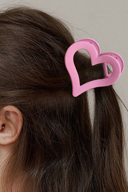 Love Story Light Pink Heart Hair Claw
