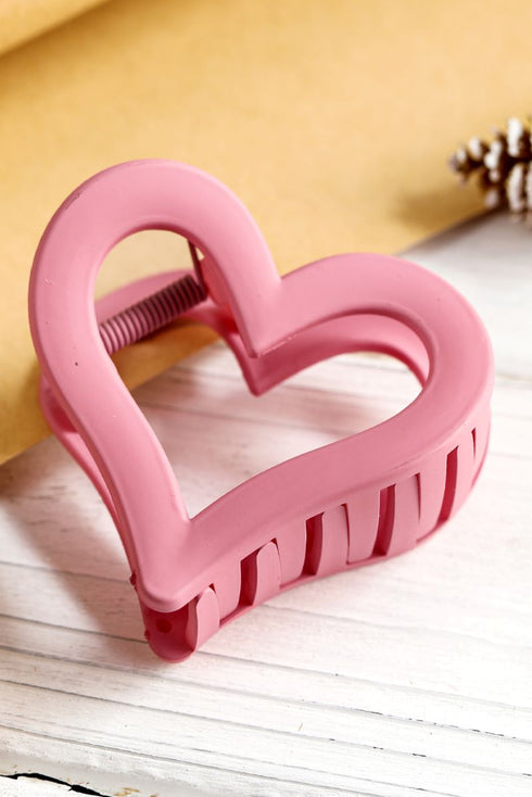 Love Story Light Pink Heart Hair Claw