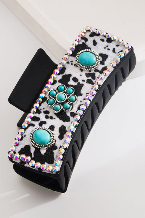 Prairie Glow Black Cow Hair Claw