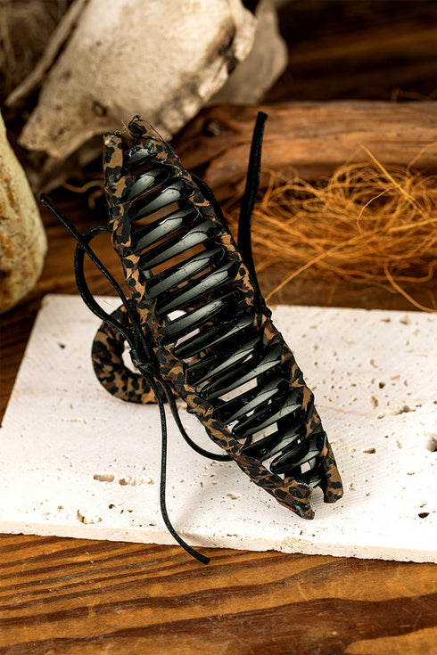 Spotted Luxe Leopard Fabric Hair Claw