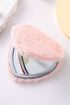 Fuzzy Feelings Pink Heart Compact Mirror