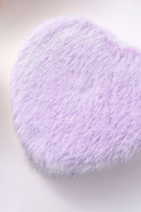 Fuzzy Feelings Orchid Petal Heart Compact Mirror