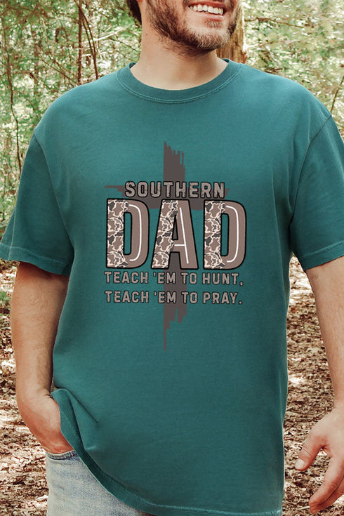 Camo Southern Dad Comfort Colors Adult Ring-Spun Cotton Tee