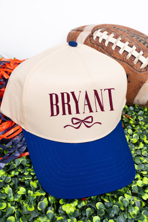 Bow Custom Mascot Embroidered Five Panel Twill Cap *Customize Your Text and Choose Thread Color