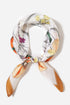 Butterfly Blooms Taupe Square Satin Scarf