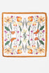 Butterfly Blooms Taupe Square Satin Scarf