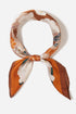Garden Picnic Brown Square Satin Scarf