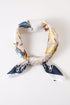 Parisian Cafe Navy Square Satin Scarf