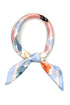 Art in Bloom Blue Square Satin Scarf