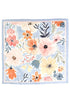 Art in Bloom Blue Square Satin Scarf