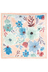 Art in Bloom Coral Square Satin Scarf