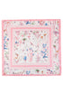 Wildflower Whimsy Pink Square Satin Scarf