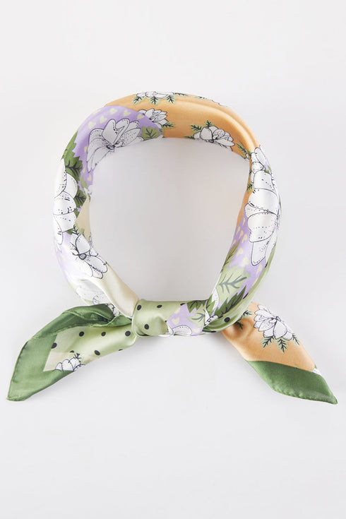 Summer Dreams Olive Square Satin Scarf