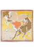 Wild Stallions Mustard Square Satin Scarf