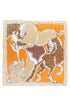 Wild Stallions Orange Square Satin Scarf