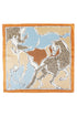 Wild Stallions Taupe Square Satin Scarf