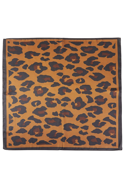 Wild & Free Brown Square Satin Scarf