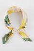 Golden Hour Bloom Beige Square Satin Scarf