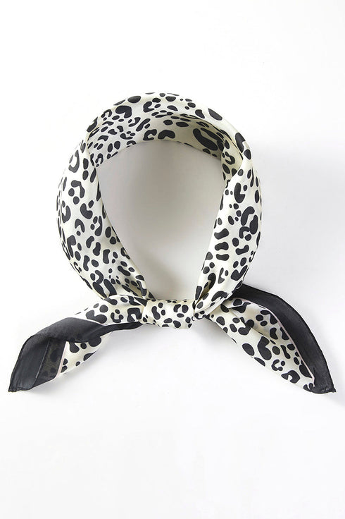 Fierce by Default Black Square Satin Scarf