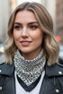 Fierce by Default Black Square Satin Scarf